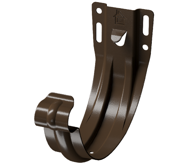 Карнизный кронштейн (штампованный) D125 Döcke STAL PREMIUM Каштан, (RAL 8017) купить в Наволоках