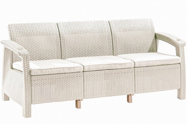 Трёхместный диван  Yalta Sofa 3 Seat белый купить в Наволоках