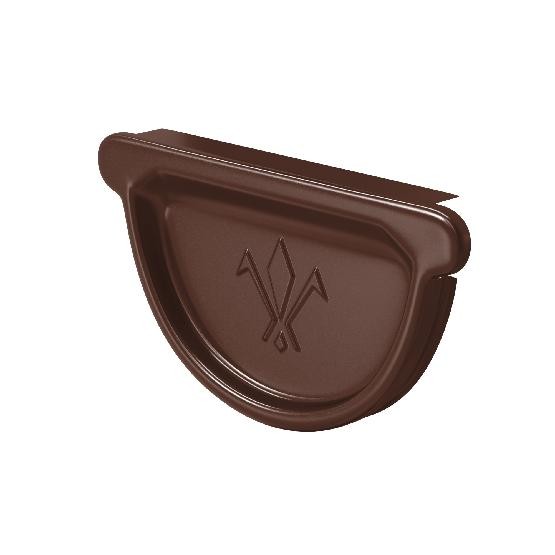 Водосток Aquasistem, система 150/100 - Заглушка универсальная с резиновым уплотнителем RAL 8017 Коричневый купить в Наволоках