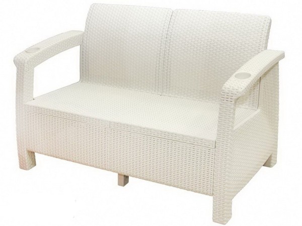 Двухместный диван Yalta Sofa Seаt белый купить в Наволоках