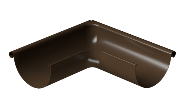 Угол внешний 90° D125 Döcke STAL PREMIUM Каштан, (RAL 8017) купить в Наволоках