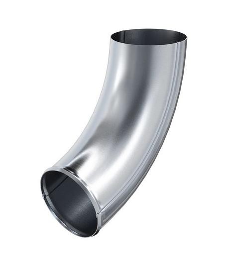 Водосток Aquasistem, Система 125x90 - Колено трубы сливное оцинковка купить в Наволоках