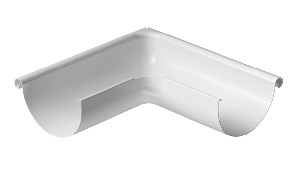 Угол внешний 90° D125 Döcke STAL PREMIUM Пломбир, (RAL 9010) купить в Наволоках