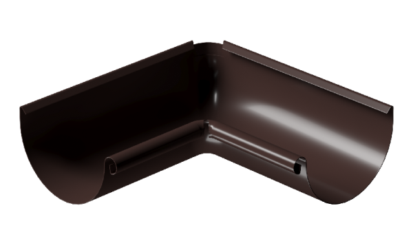 Угол внутренний 90° D125 Döcke STAL PREMIUM Шоколад, (RAL 8019) купить в Наволоках