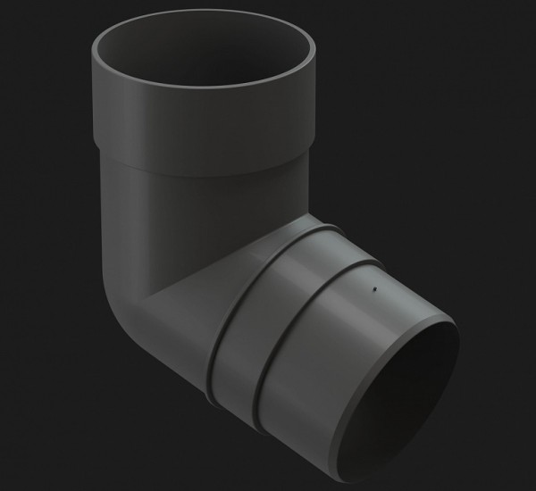 Колено 72˚ Docke Premium ПВХ - Графит купить в Наволоках