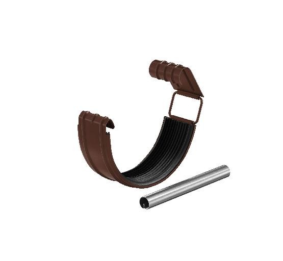 Водосток Aquasistem, система 150/100 - Соединитель желоба с резиновым уплотнителем RAL 8017 Коричневый купить в Наволоках