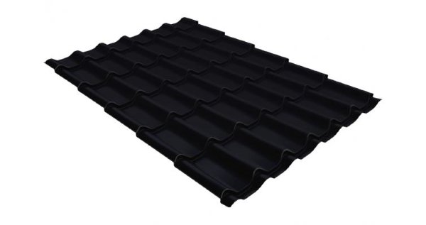 Металлочерепица классик GL 0,5 Velur20 RAL 9005 черный купить в Наволоках