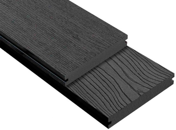 Террасная доска ДПК Outdoor 3D полнотелая STORM/OCEAN BLACK черная купить в Наволоках