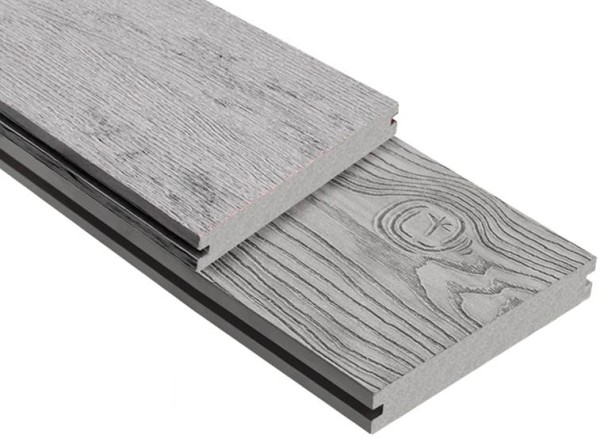 Террасная доска ДПК Outdoor 3D полнотелая STORM/OCEAN GREY серая микс купить в Наволоках