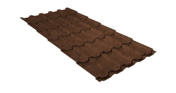 Металлочерепица квинта плюс 0,45 Safari Twincolor Brown купить в Наволоках