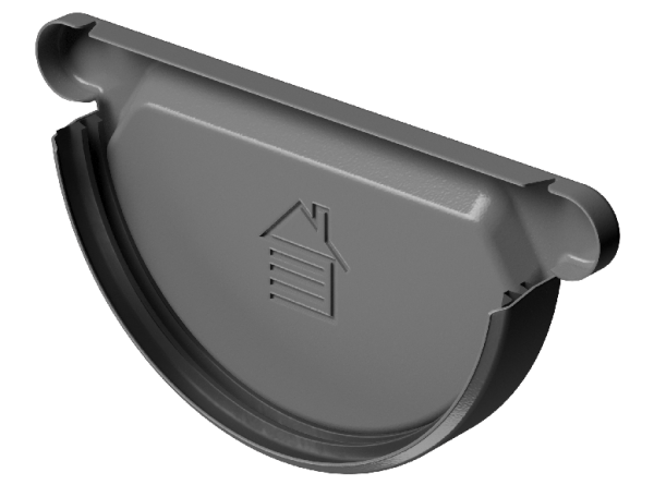 Заглушка желоба D125 Döcke STAL PREMIUM Графит, (RAL 7024) купить в Наволоках