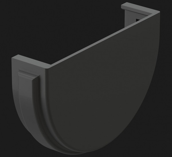 Заглушка желоба Docke Premium ПВХ - Графит купить в Наволоках