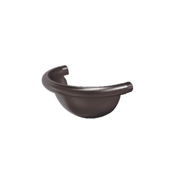 Водосток Aquasistem, Система 150/100 - Заглушка универсальная полукруглая RR 32 Тёмно-коричневый matt купить в Наволоках