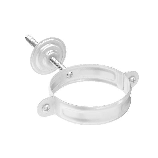 Водосток Aquasistem, система 150/100 - Комплект крепления трубы RAL 9003 Белый купить в Наволоках