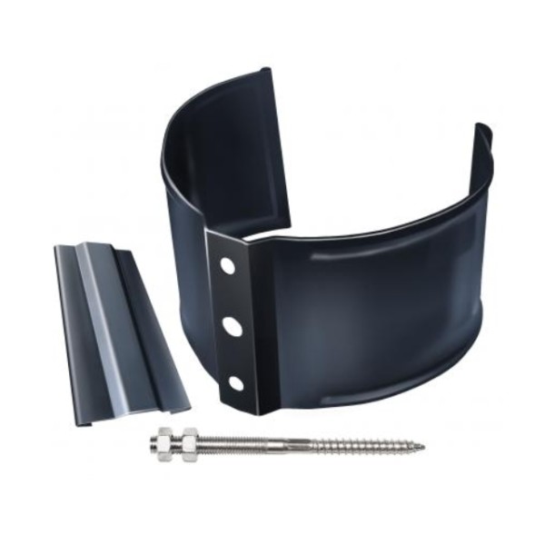 Водосток Grand Line 150x100 – Хомут трубы (на камень) RAL 7024 купить в Наволоках