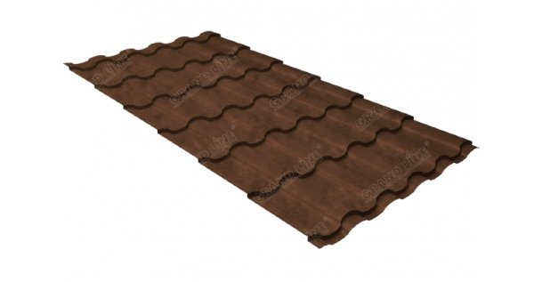 Металлочерепица кредо GL 0,5 Safari Twincolor Brown купить в Наволоках