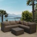 Комплект мебели AFINA плетеной из иск. ротанга YR825A Brown/Beige купить в Наволоках