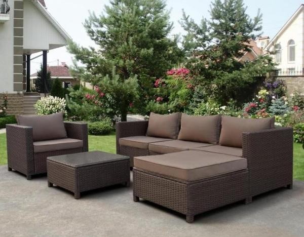 Комплект мебели AFINA плетеной из иск. ротанга YR821A Brown/Beige купить в Наволоках