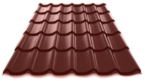 Металлочерепица Металл Профиль Norman полиэстер 0,5 сталь RAL 8017 коричневый купить в Наволоках