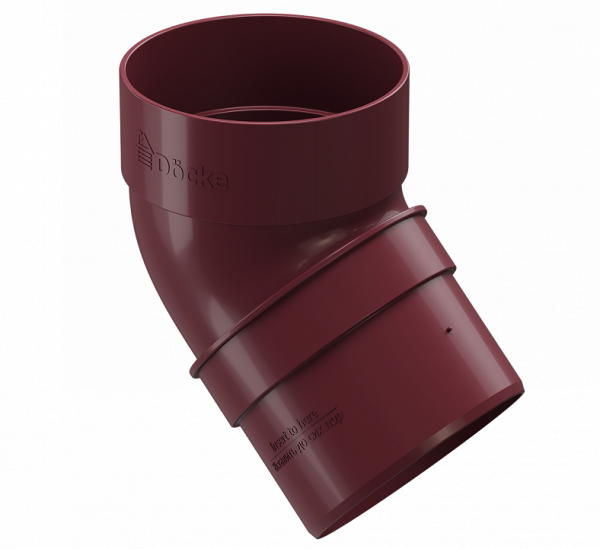 Колено 45˚ПВХ Docke STANDART красный купить в Наволоках