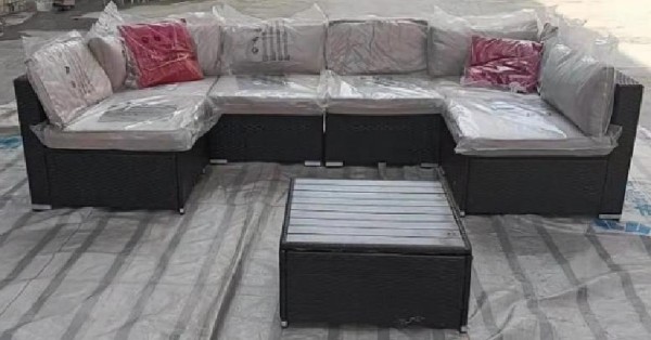 Диван-Трансформер AFINA модульный плетеный из иск. ротанга YR822D Brown/Beige купить в Наволоках