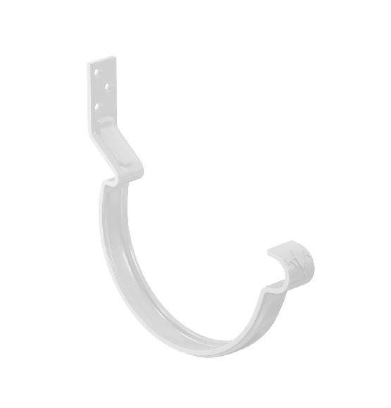 Водосток Aquasistem, система 125x90 - Крюк крепления желоба короткий RAL 9003 Белый купить в Наволоках