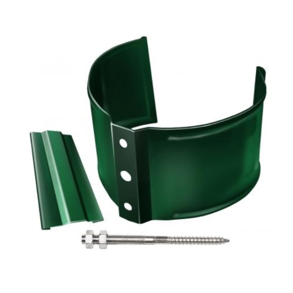 Водосток Grand Line 125x90 – Хомут трубы (на кирпич) RAL 6005 купить в Наволоках