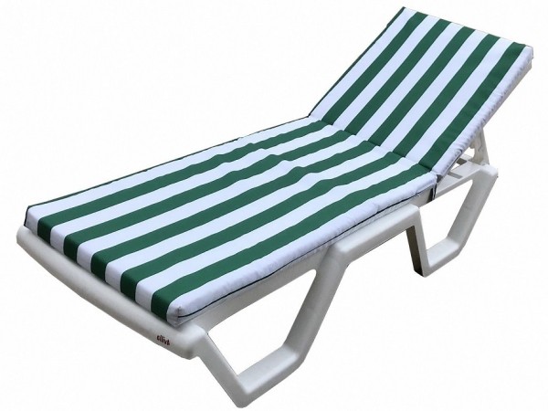 Матрас для шезлонга TWEET Зеленые белые полоски купить в Наволоках
