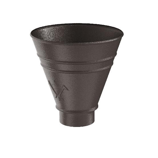 Водосток Aquasistem, Система 125x90 - Воронка водосборная круглая RR 32 Тёмно-коричневый matt купить в Наволоках