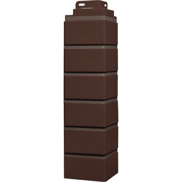 Угол Фасайдинг Серия «Кирпич клинкерный» Жженный купить в Наволоках