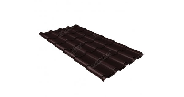 Металлочерепица камея GL 0,5 Quarzit RAL 8017 Metallic купить в Наволоках