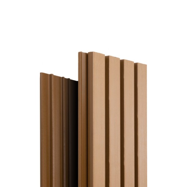 Фасадная доска Ecodecking Техно реечная 200х26х3000 Бронза купить в Наволоках