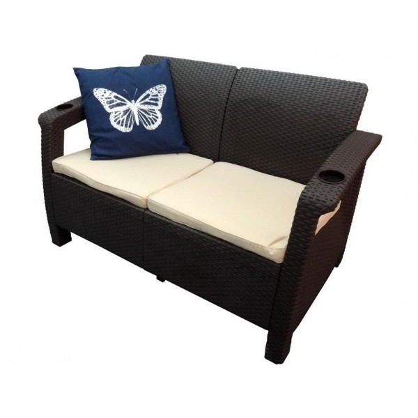 Двухместный диван Yalta Sofa Seаt венге купить в Наволоках
