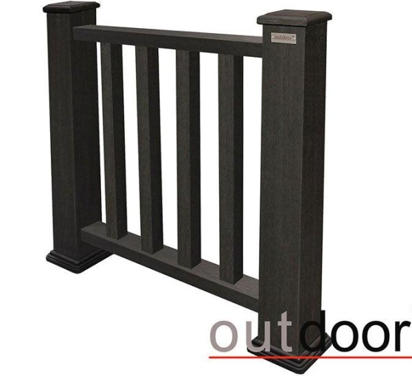 Ограждение из ДПК Outdoor Классик 3D STORM чёрный купить в Наволоках