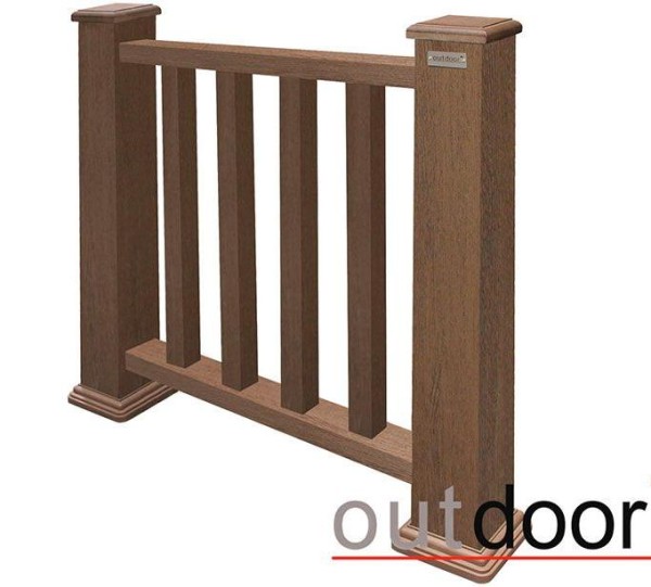Ограждение из ДПК Outdoor Классик 3D STORM коричневый микс купить в Наволоках