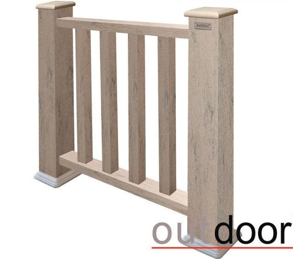 Ограждение из ДПК Outdoor Классик 3D STORM серый микс купить в Наволоках