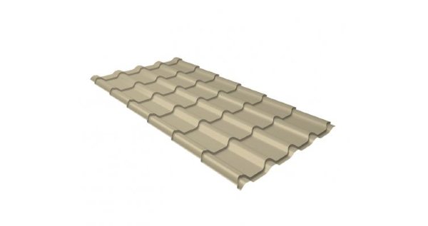 Металлочерепица камея 0,5 Satin RAL 1015 светлая слоновая кость купить в Наволоках