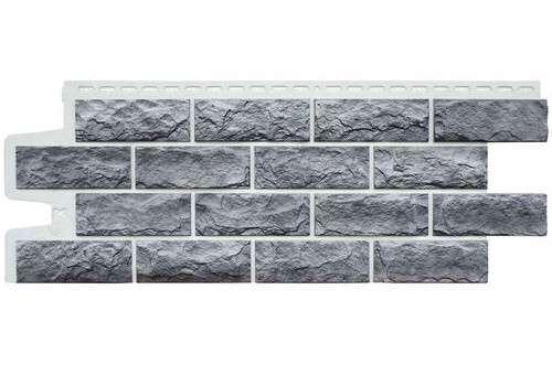 Фасадные панели Grand Line Колотый Камень Гранит, Шов белый купить в Наволоках