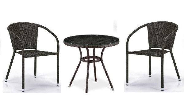 Комплект плетеной мебели AFINA из иск. ротанга Асоль-7 T282ANT/Y137C-W53 Brown 2Pcs купить в Наволоках