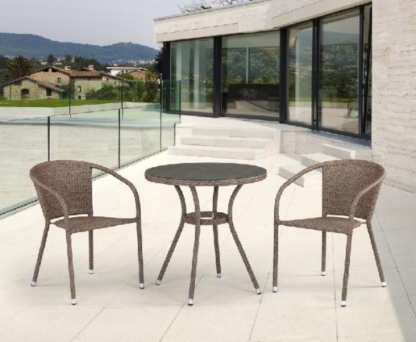 Комплект плетеной мебели AFINA из иск. ротанга T282ANT/Y137C-W56 Light Brown 2Pcs купить в Наволоках