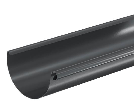 Водосток Aquasistem, система 125x90 - Водосточный желоб 3.00м RAL 7024 Тёмно-серый купить в Наволоках