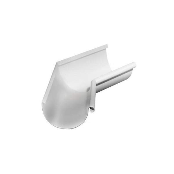 Водосток Grand Line 125x90 – Угол внутренний 135° RAL 9003 купить в Наволоках