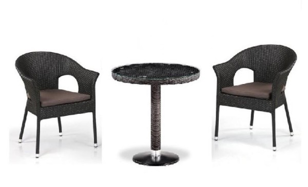 Комплект плетеной мебели AFINA из иск. ротанга T601/Y79A-W53 Brown 2Pcs купить в Наволоках