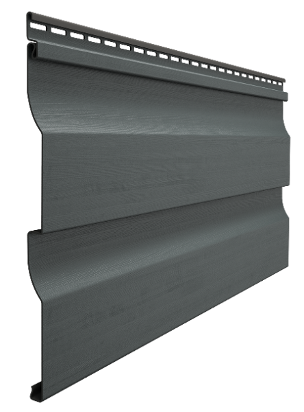 Виниловый сайдинг docke (дёке) - профиль D4,5D, графит купить в Наволоках
