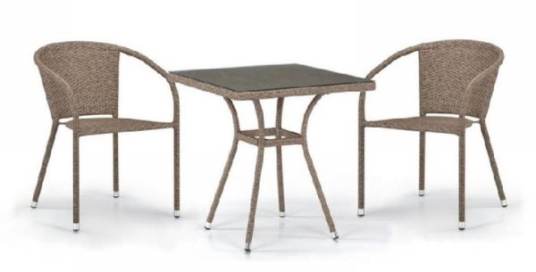 Комплект плетеной мебели AFINA из иск. ротанга T282BNT/Y137C-W56 Light Brown 2Pcs купить в Наволоках