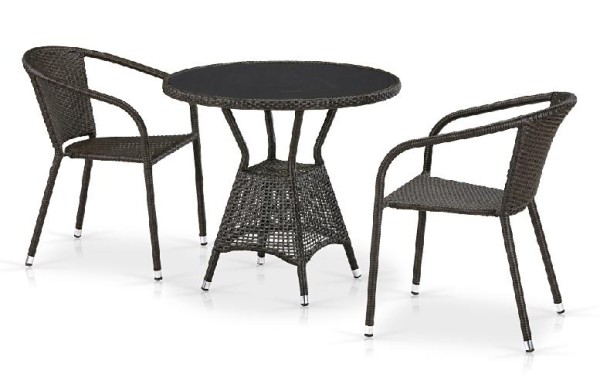 Комплект плетеной мебели AFINA из иск. ротанга T707ANS/Y137C-W53 Brown 2Pcs купить в Наволоках