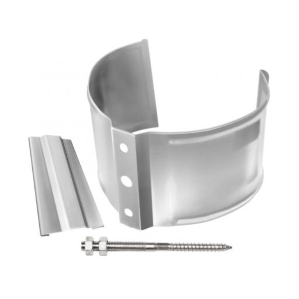 Водосток Grand Line 125x90 – Хомут трубы (на кирпич) RAL 9003 купить в Наволоках