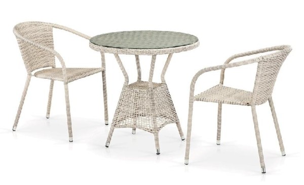 Комплект плетеной мебели AFINA из иск. ротанга T705ANT/Y137C-W85 Latte 2Pcs купить в Наволоках