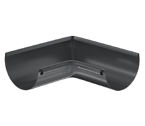 Водосток Aquasistem, система 125x90 - Угол желоба, внутренний 90° RAL 7024 Тёмно-серый купить в Наволоках