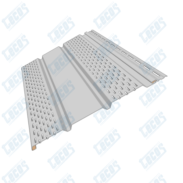 Софит к сайдингу ПЕРФОРАЦИЯ ПО БОКАМ TECOS БЕЛЫЙ купить в Наволоках